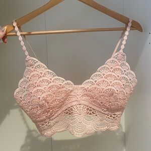 Free People Peach crop top/bralette